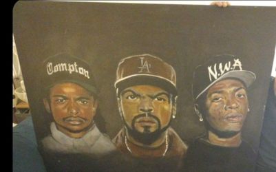 N.W.A Hip-Hop Portrait Painting on Canvas