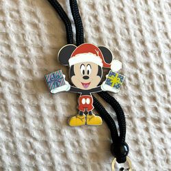 Disney Cast Member Exclusive LE Christmas Mickey Mouse BOLO Lanyard