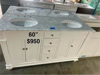 60in Double Bathroom Vanity with Top