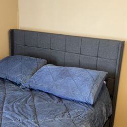 queen bed frame + mattress