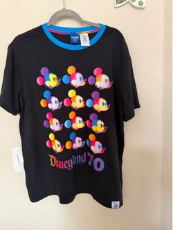 Disneyland Resort 70th Anniversary Black T Shirt Mickey Mouse