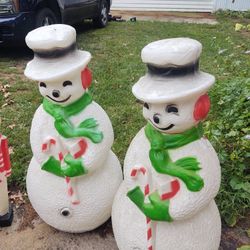 Vintage Snowman Blow Mold 