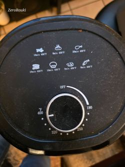 Black Air Fryer with Dial Control
