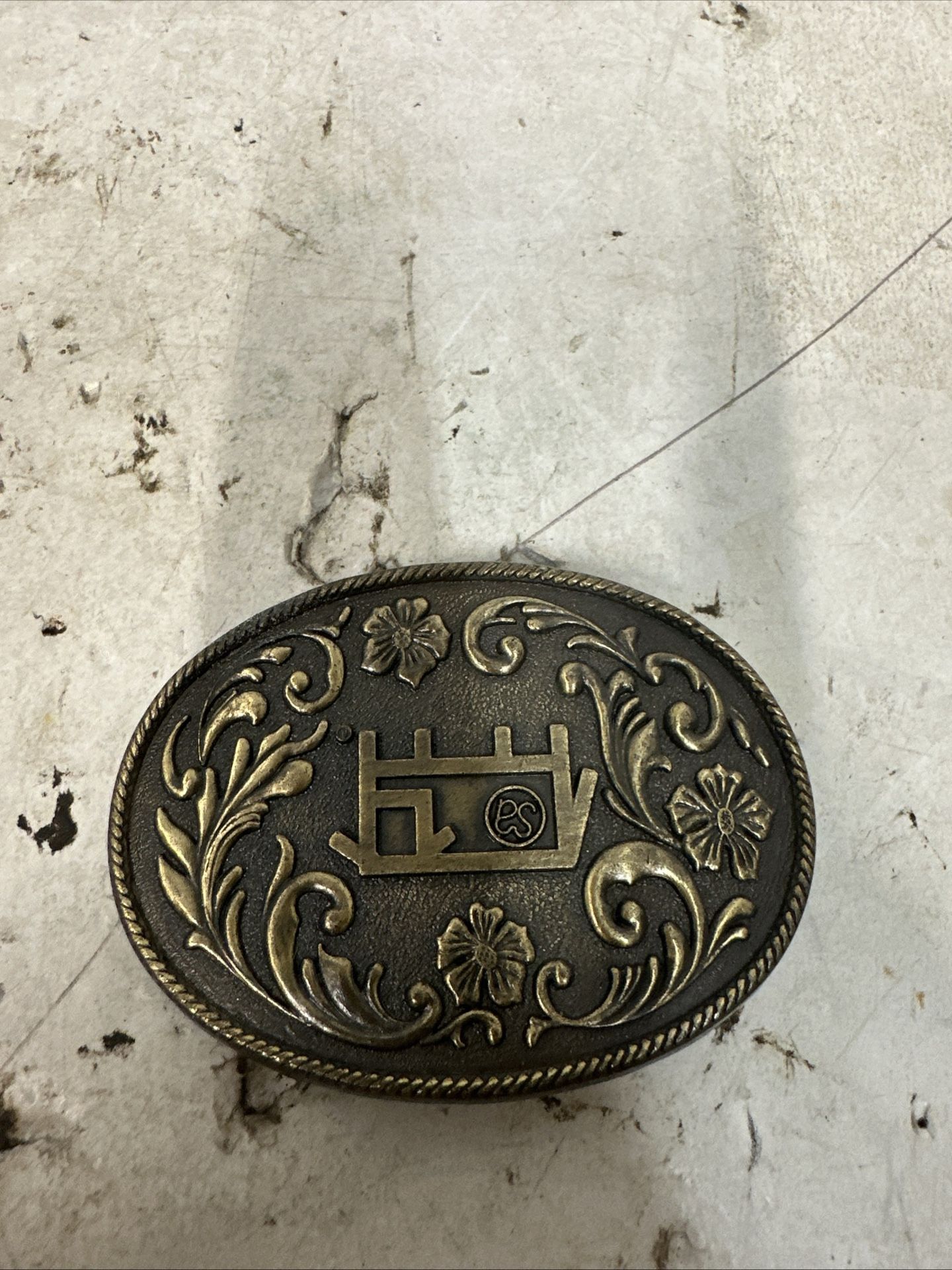 Cow Sheep Sa Western Agriculture Livestock Ranch 1980s Vintage Belt Buckle #D4