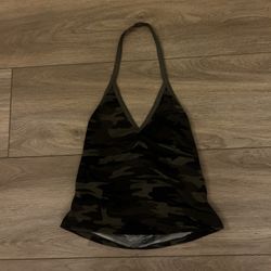 Camo Halter Crop Top