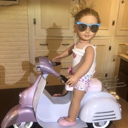Our Generation Doll With Our Generation Scooter