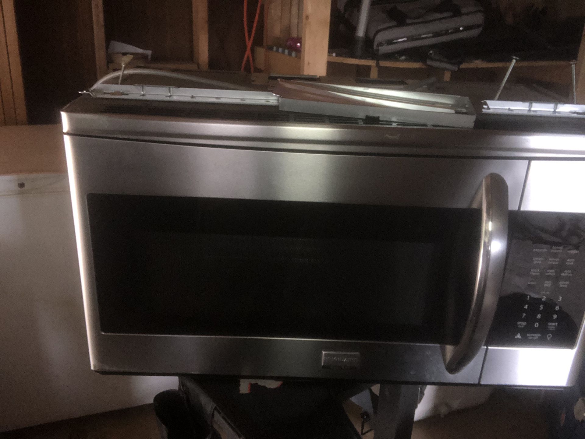 Stainless over the range microwave