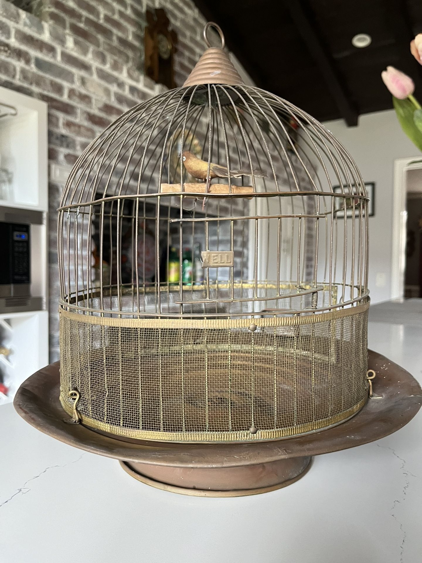Antique Brass Bird Cage