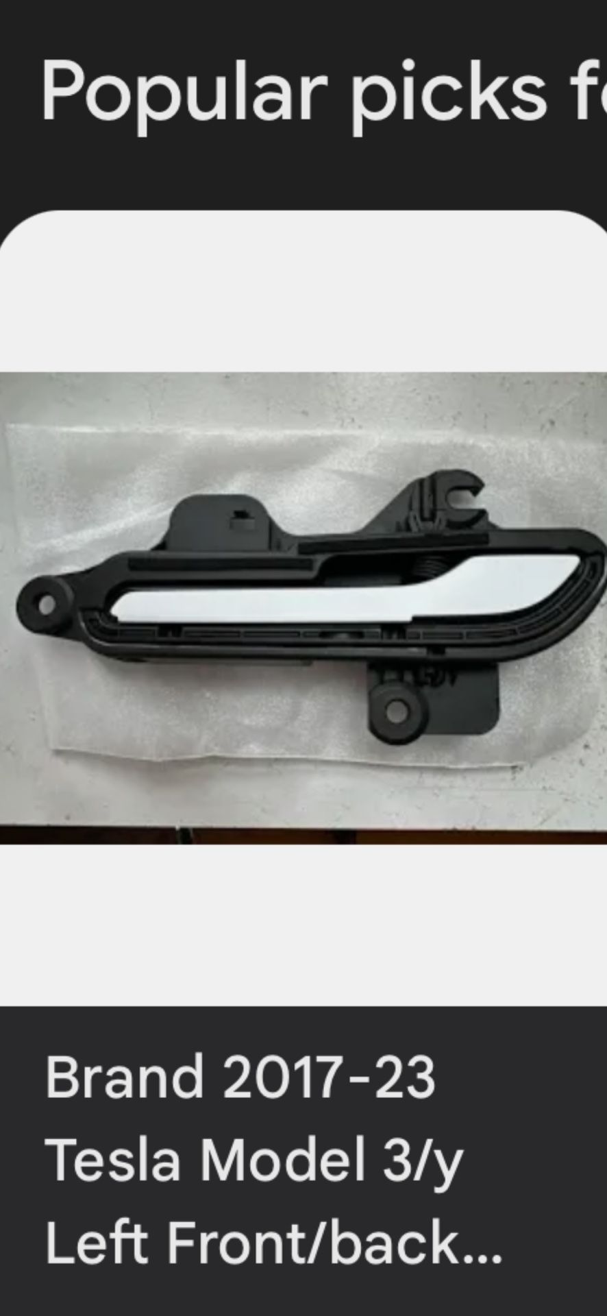 2017 -2023 Tesla Left Rear Door Handle