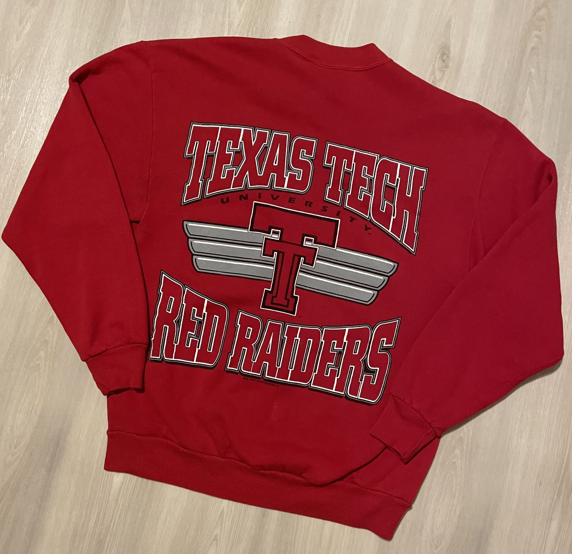 Vintage 90s Red Oak sportswear Texas Tech University Crewneck sweater mens Med