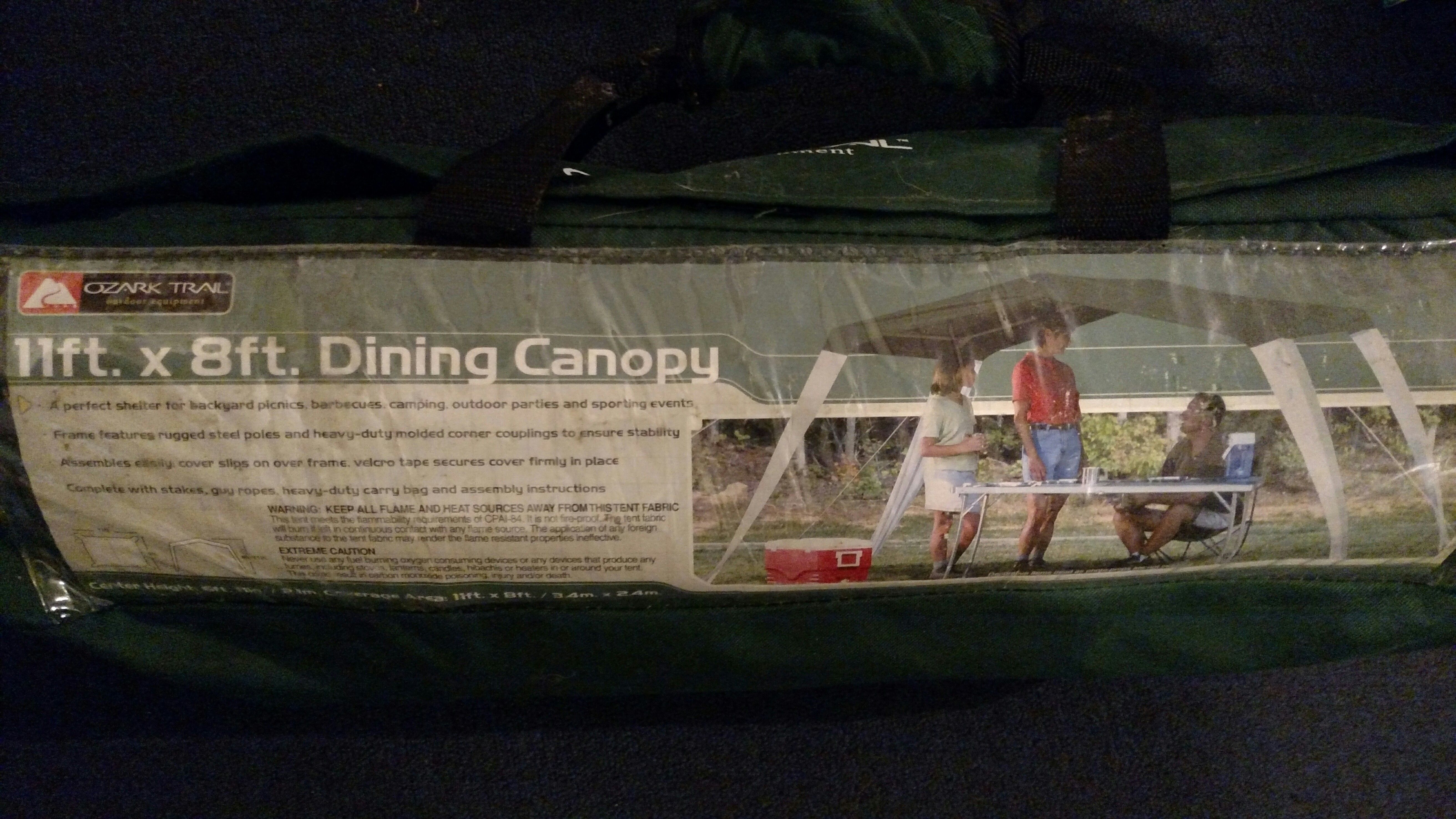 Ozark dining canopy 11ft x 8ft