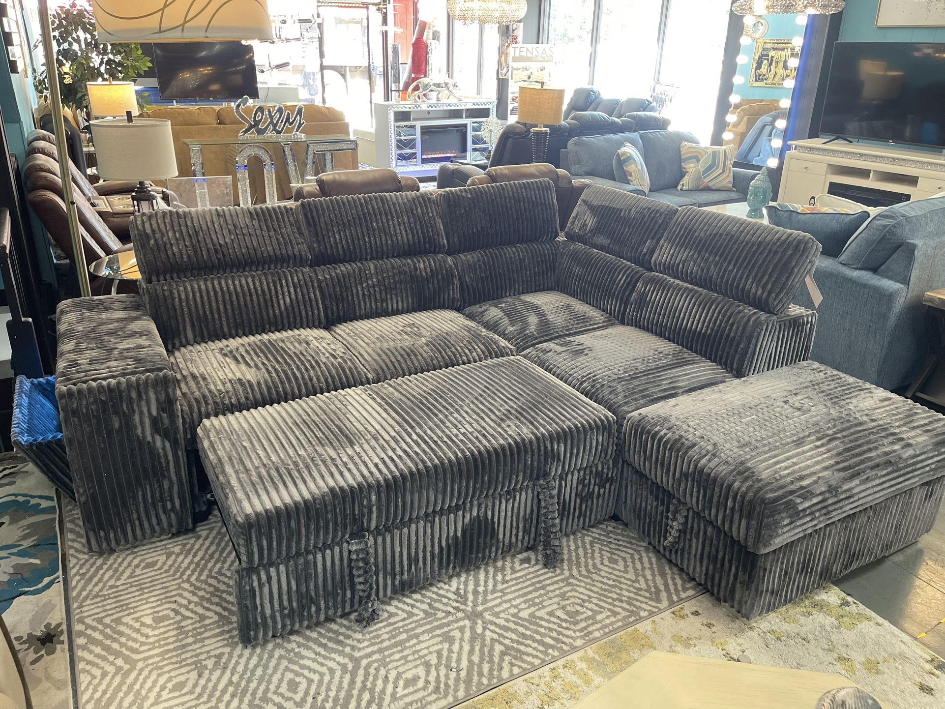 MELODY LED SECTIONAL SLEEPER ON SALE!