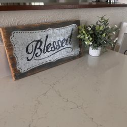 Farmhouse BLESSED sign