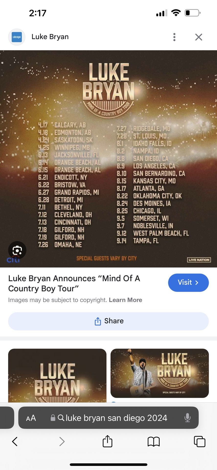 Luke Bryan Tickets