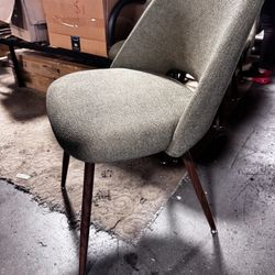 Upholstered Dining Chairs Set of 4, Metal Legs