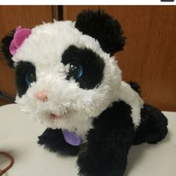 Fur Real Friends Panda! Pink Hair Bow!nwob!