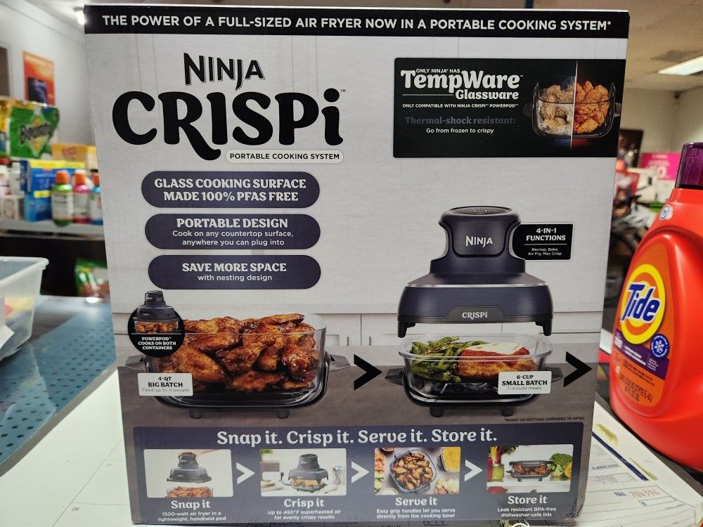 Ninja Crispi 4 In 1 Portable Glass Air Fryer Cooking System