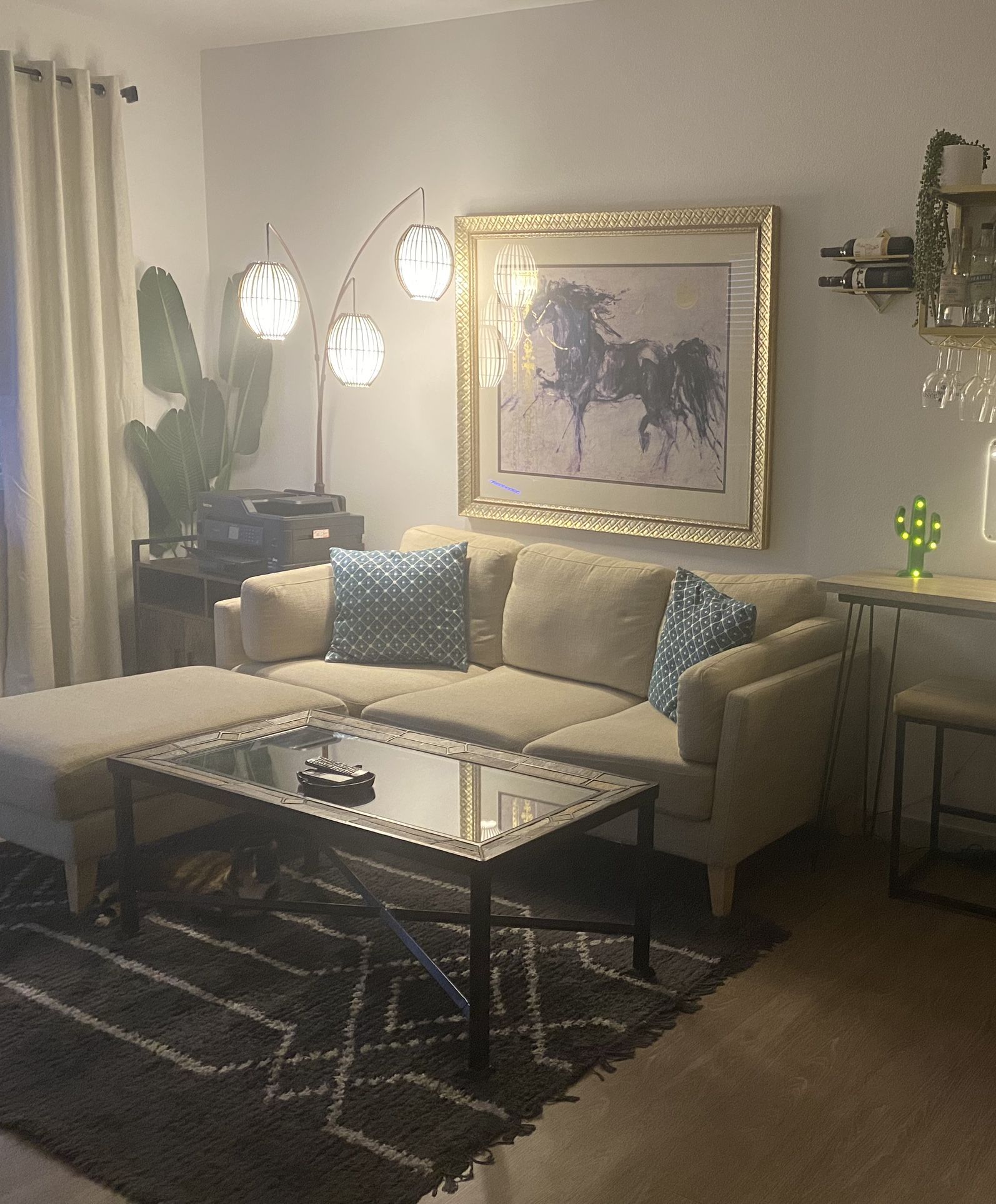 Noelle Oatmeal Woven Sofa and Ottoman