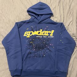 Acai Blue Spider Hoodie.     Size: Large