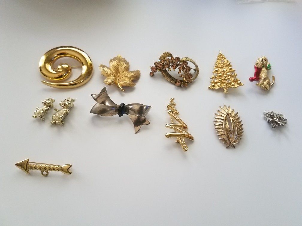12 Brooches