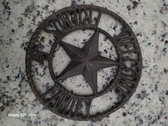 Cast Iron Texas Star Wall Decor