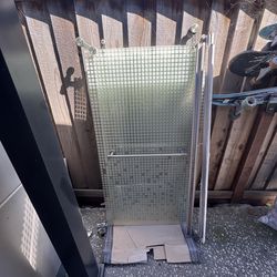 Glass shower sliding doors and rails