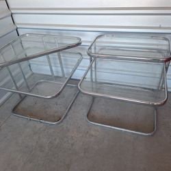 Vintage Glass End Tables