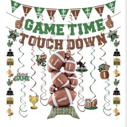 Football Party Decorations with Banner Hanging 