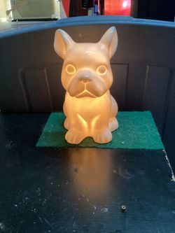 Lighted Dog Statue