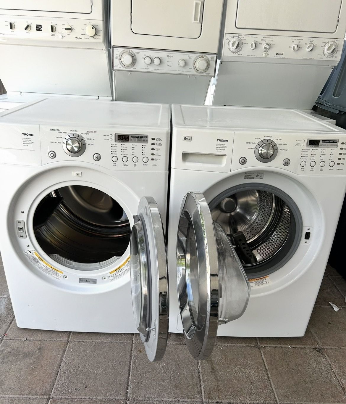 Front load washer and dryer LG 3 months warranty Delivery available