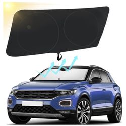 Car Sun Shade Windshield [NEW], Car Heat Shield Foldable Sun Shield for Heat and UV Protection Reflective Polyester Blocks Heat That Keeps Your Vehicl