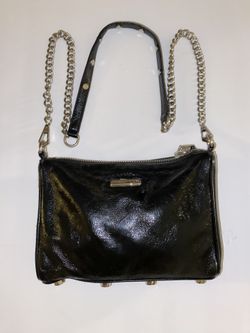 Rebecca Minkoff 3 Zipper Black Crossbody Bag, Clutch With Removable Straps