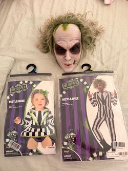 Beetlejuice Halloween Costume Set with Mask