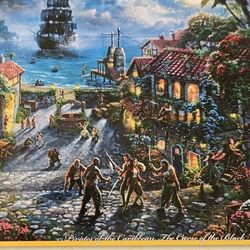 Thomas Kinkade Disney Pirates Of The Caribbean 1000 Piece Puzzle
