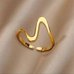 18k Gold Plated Ring  Open Ring