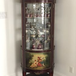 Beautiful Circular Cabinet With Painted Scenes