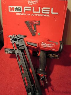 M18 Milwaukee fuel 15 GA finish nailer tool only $$240