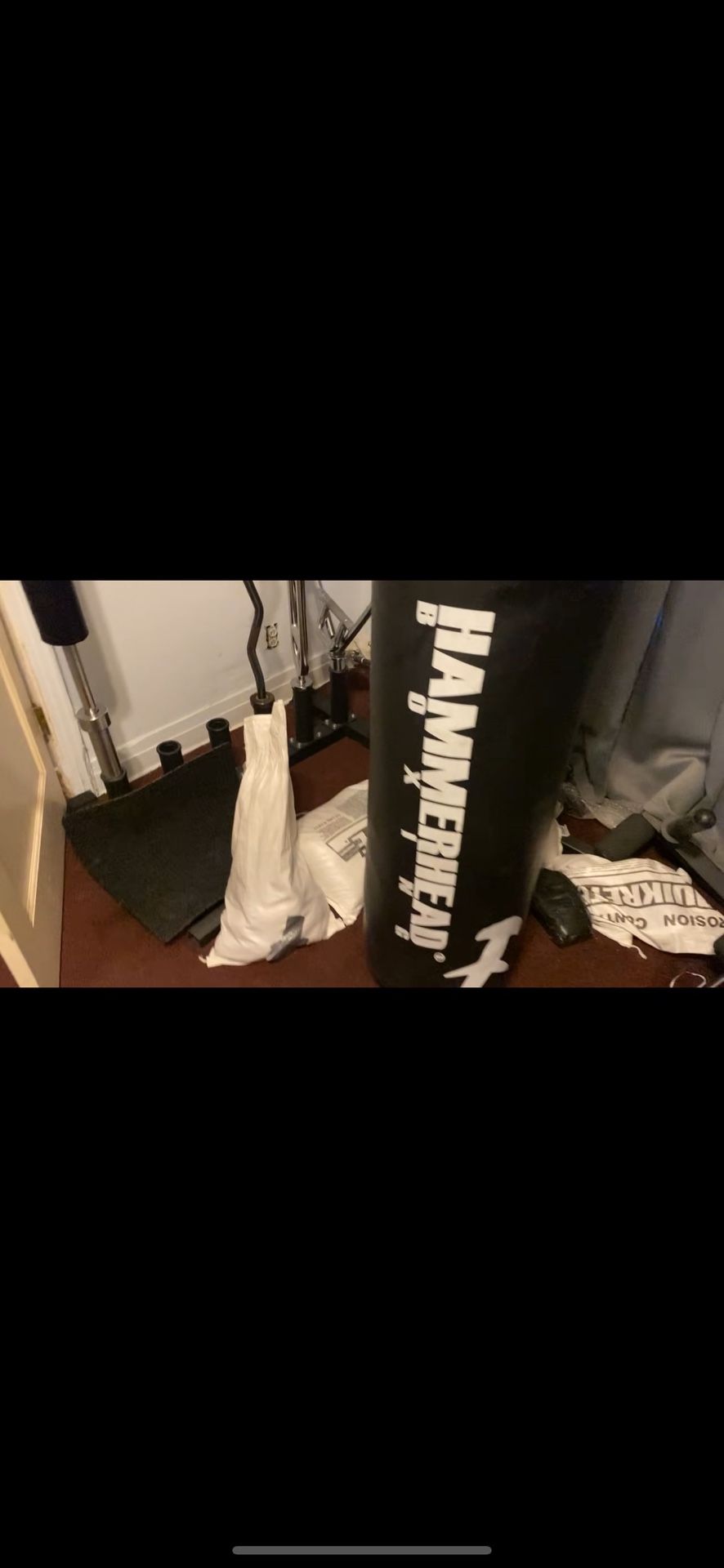Punching Bag With Stand And Sandbags (banana bag, if u kno u kno)