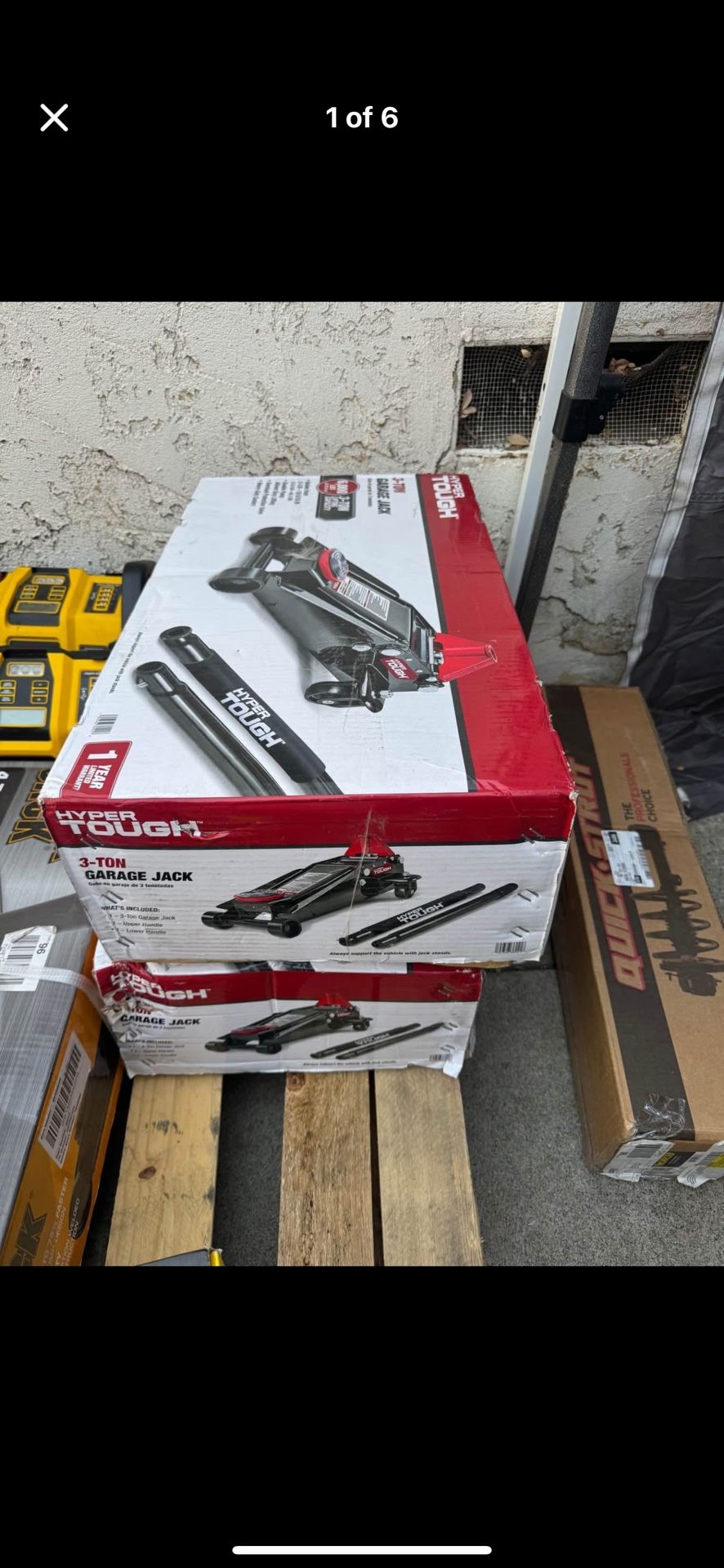 Hyper Tough 3 Ton Floor Jack with Dual Pump - Black