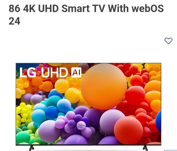 86 " 4K UHD LG Smart TV