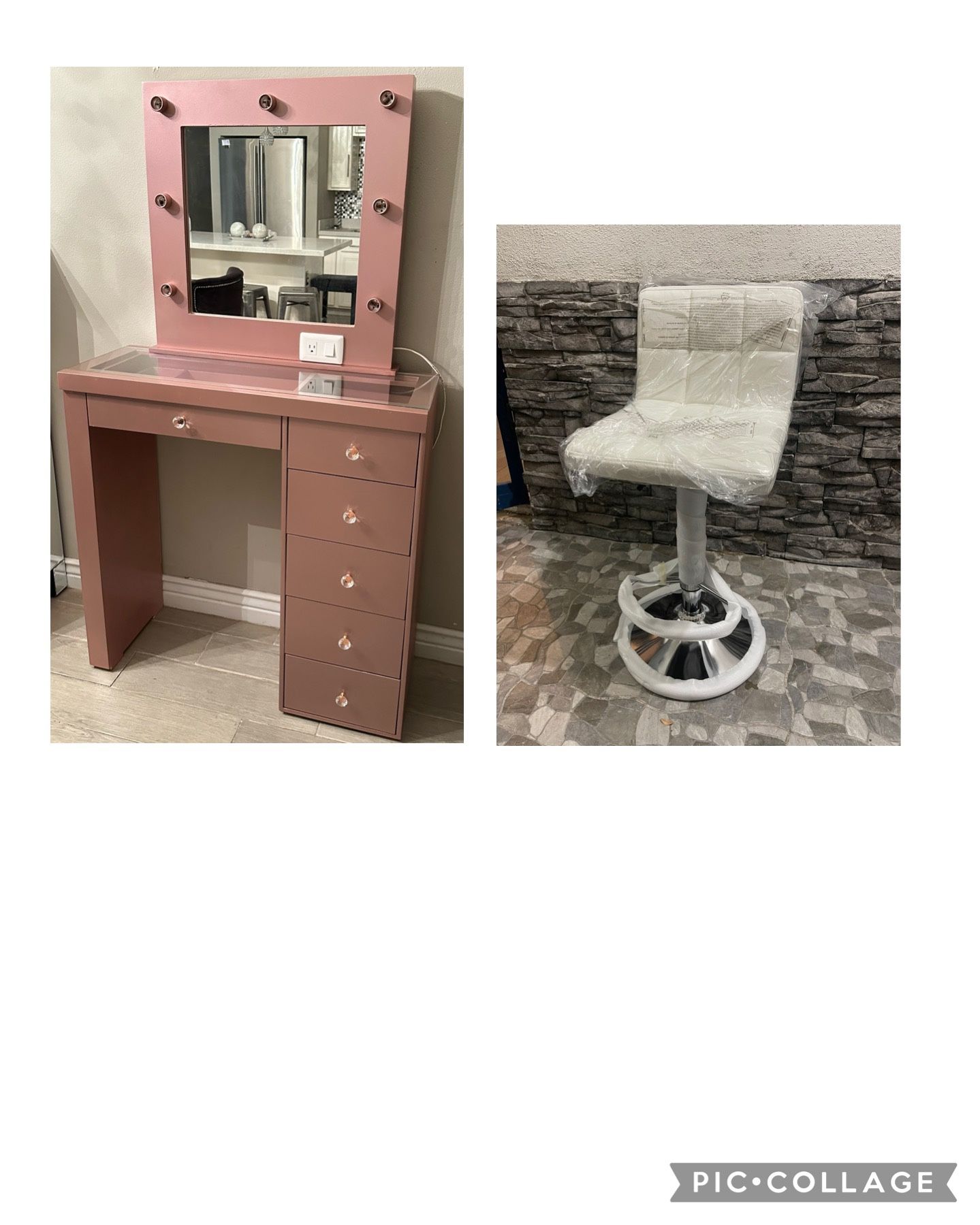 Vanity Set With Chair