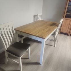 Dinning table 4 chairs and bench