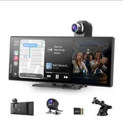 Carpuride 11.26" Wireless CarPlay Screen for Car with 4K & 1080P Dashcam
Portable Touchscreen Car Stereo with Car Play & Android Auto, GPS Navigation,