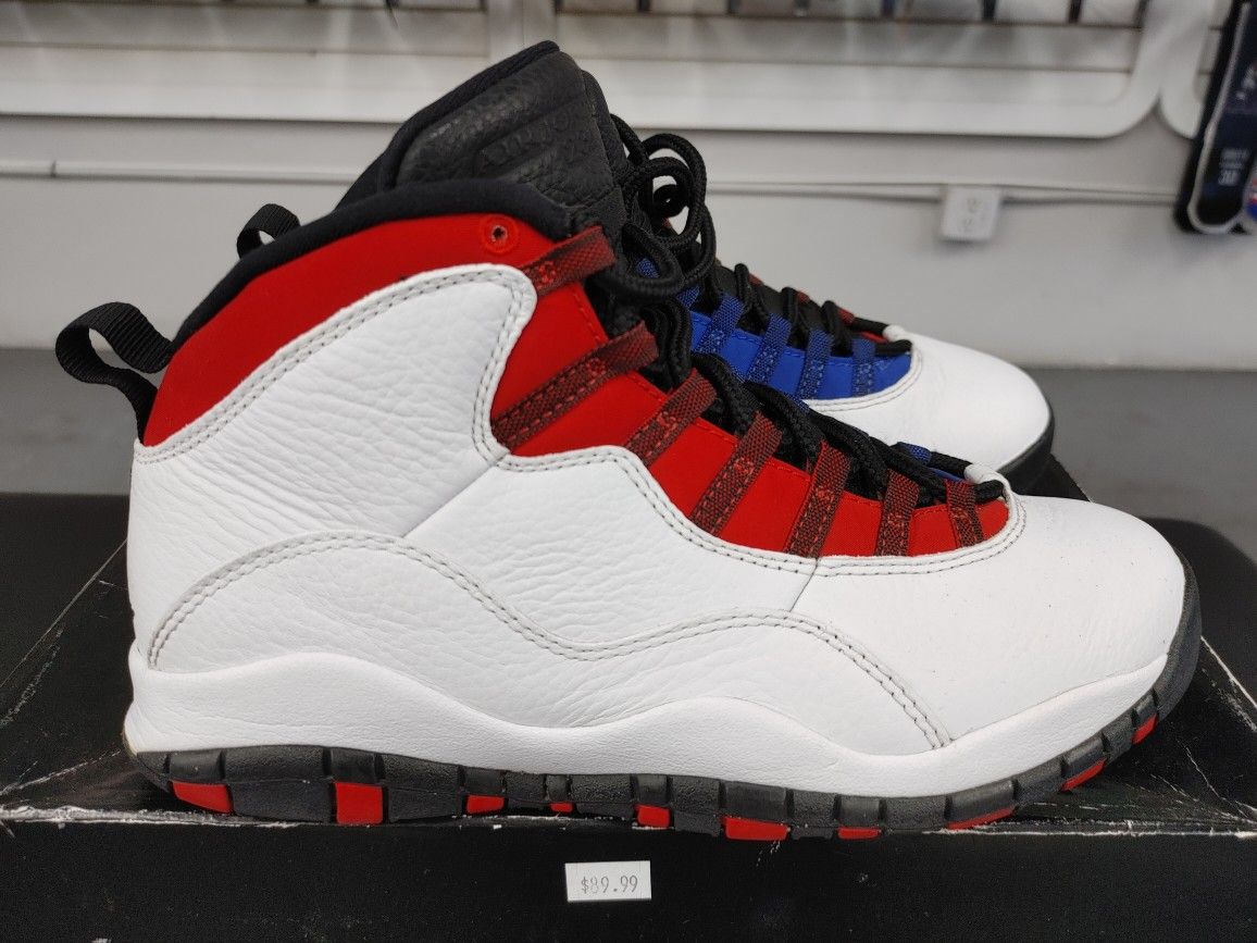 Nike Jordan Retro 10 White Red And Blue Womens Retro Jordans Nike