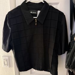 Black zip up shirt 