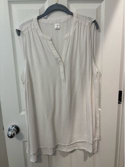 White Sleeveless Top