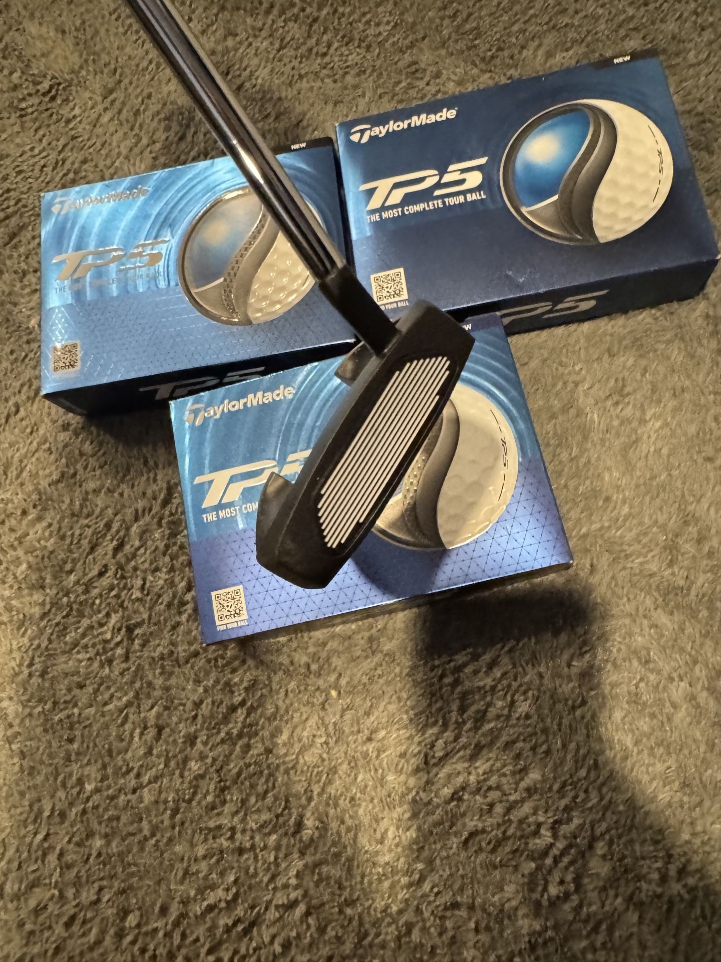 Taylormade TP5 Golf Balls And Putter