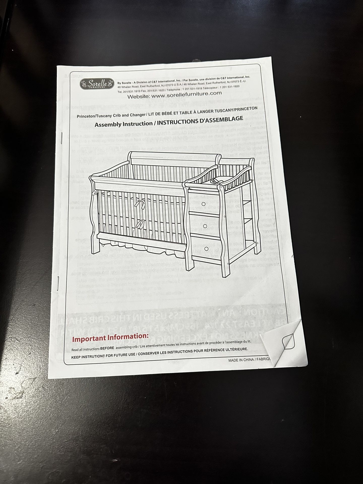 Baby Crib With Attached Changing Table