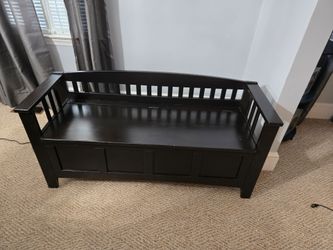 Wood storage bench