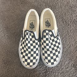 Checkered Vans Slip Ons 